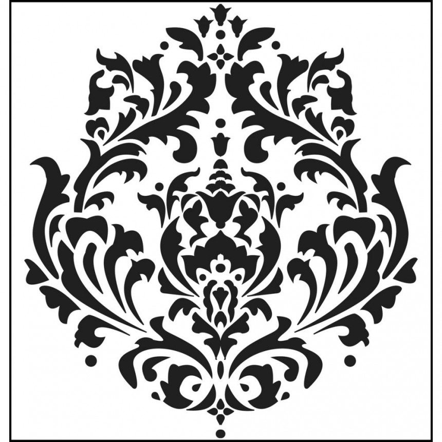 CRAFTERS WORKSHOP TCW-450 Template Art Deco Leaves 12 by 12-Inch 